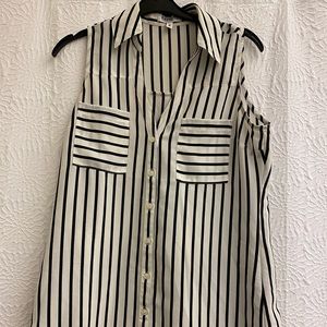 Express sleeveless portofino striped blouse XXS